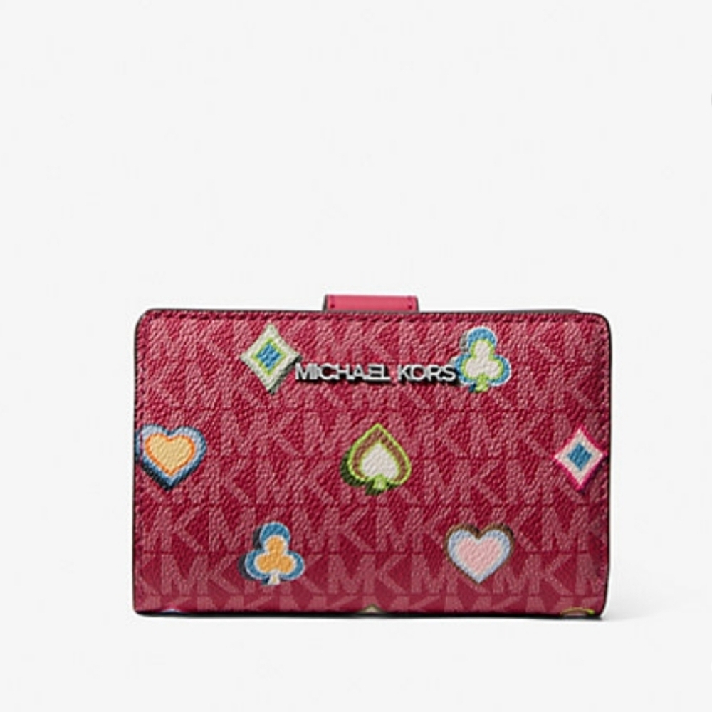 Michael Kors Jet Set Medium Printed Signature Logo Wallet - Picture 8 of 8